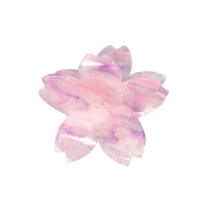 ヘアクリップ 桜 マーブル カラー バンスクリップ