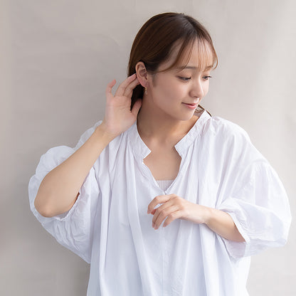 イヤリング メタル ドロップ マーブル カラー ラメ ネジバネ式イヤリング