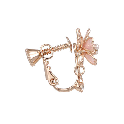 イヤリング ニッケルフリー メタル 桜 ネジバネ式イヤリング