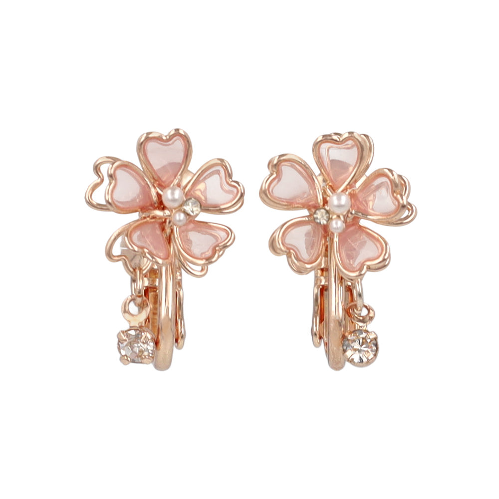 イヤリング ニッケルフリー メタル 桜 ネジバネ式イヤリング