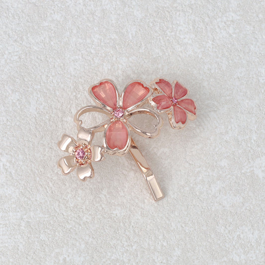 ヘアカフ ニッケルフリー メタル 桜 3輪