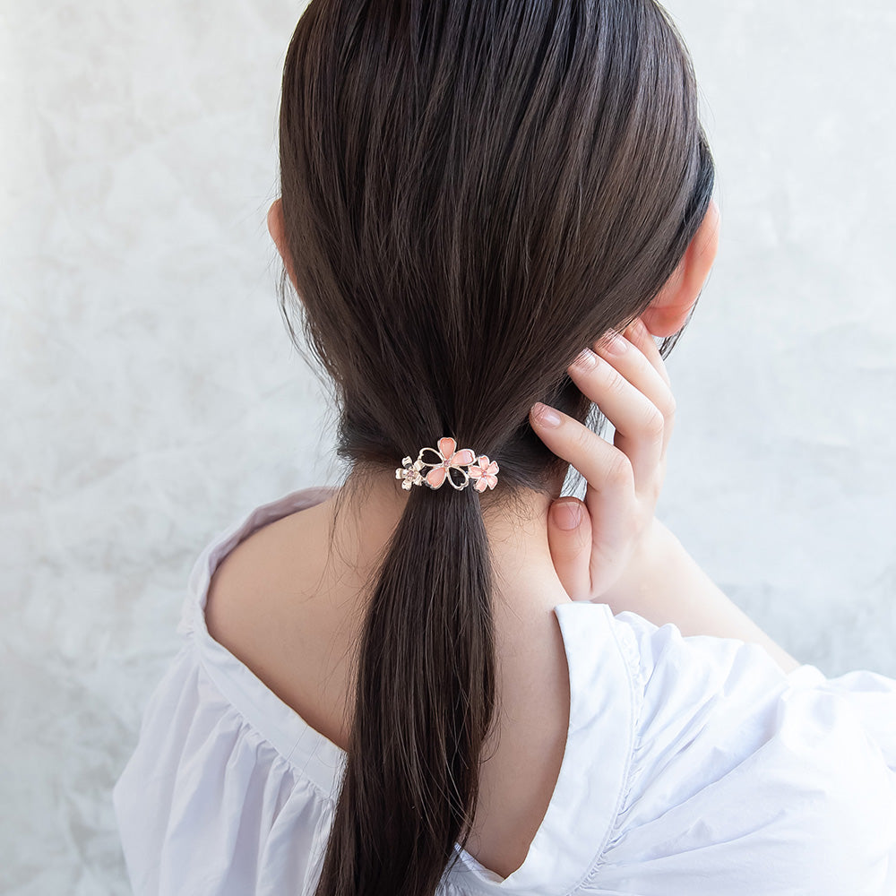ヘアカフ ニッケルフリー メタル 桜 3輪
