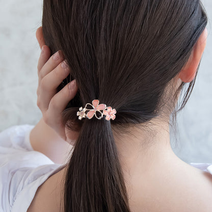 ヘアカフ ニッケルフリー メタル 桜 3輪