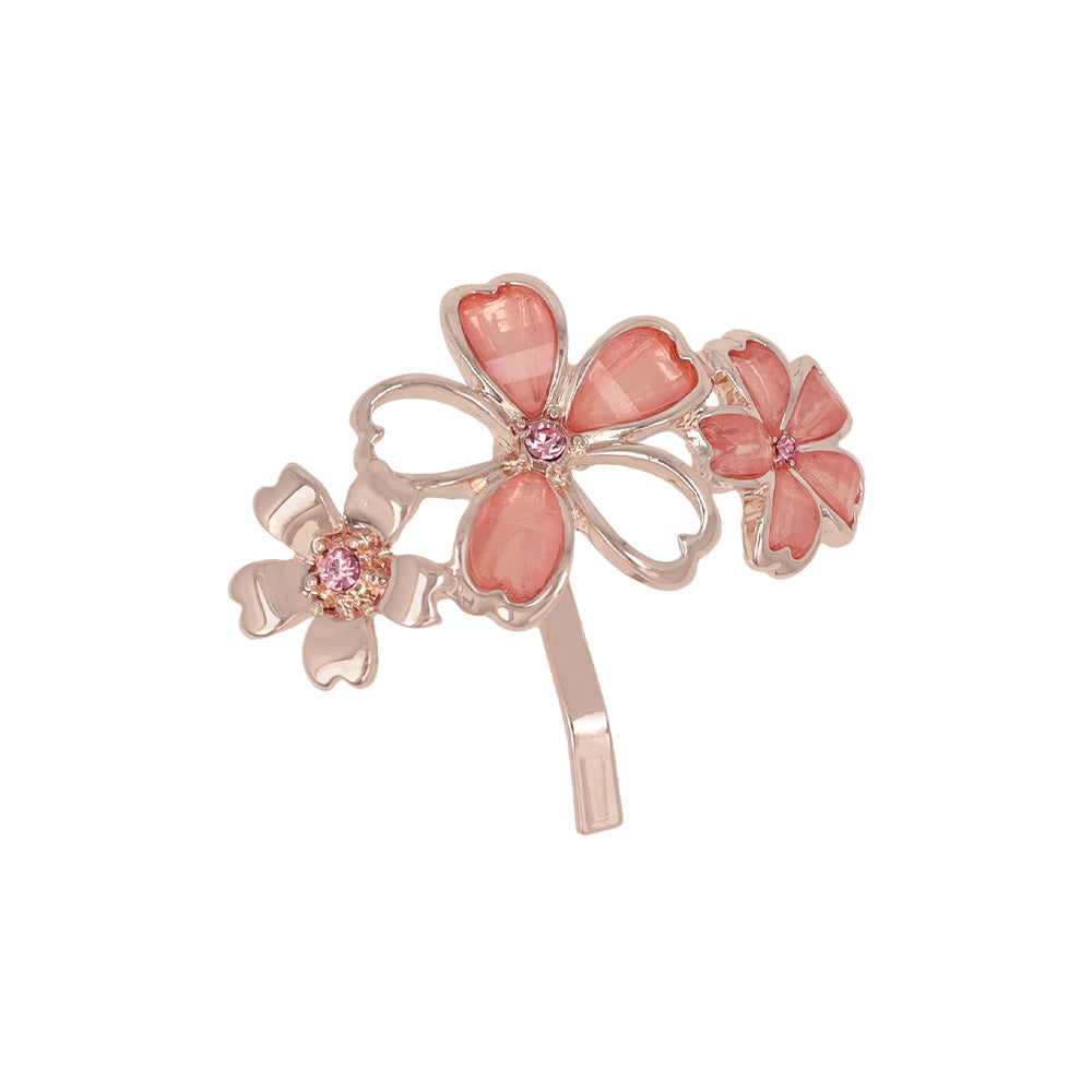 ヘアカフ ニッケルフリー メタル 桜 3輪