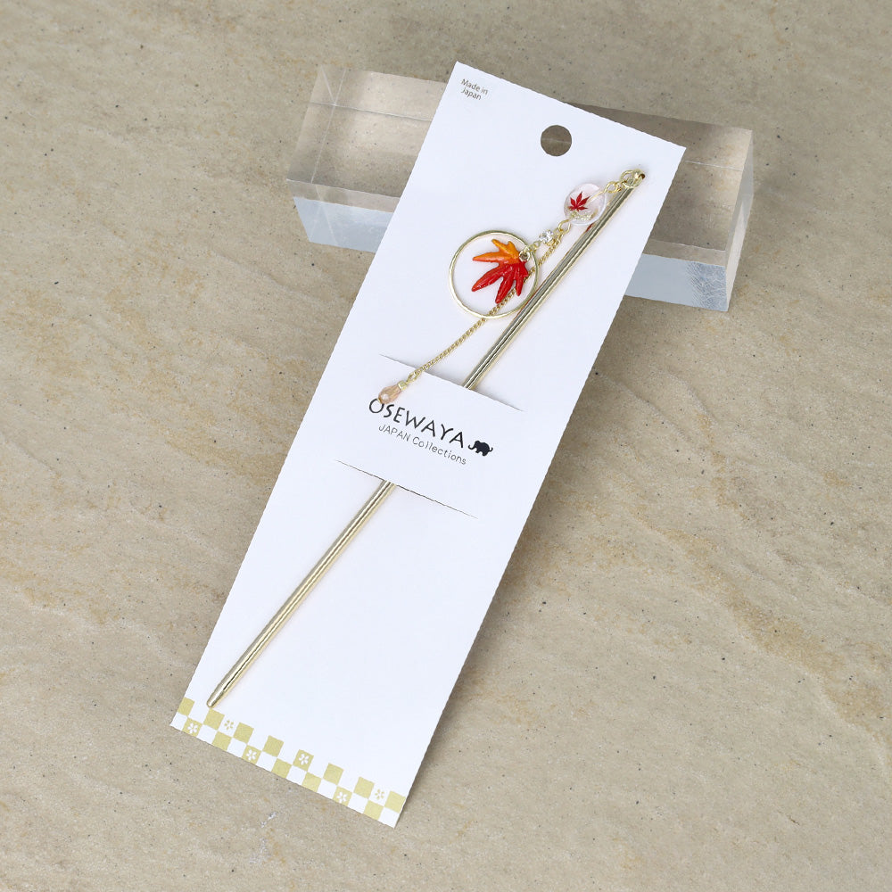 かんざし hair stick 紅葉
