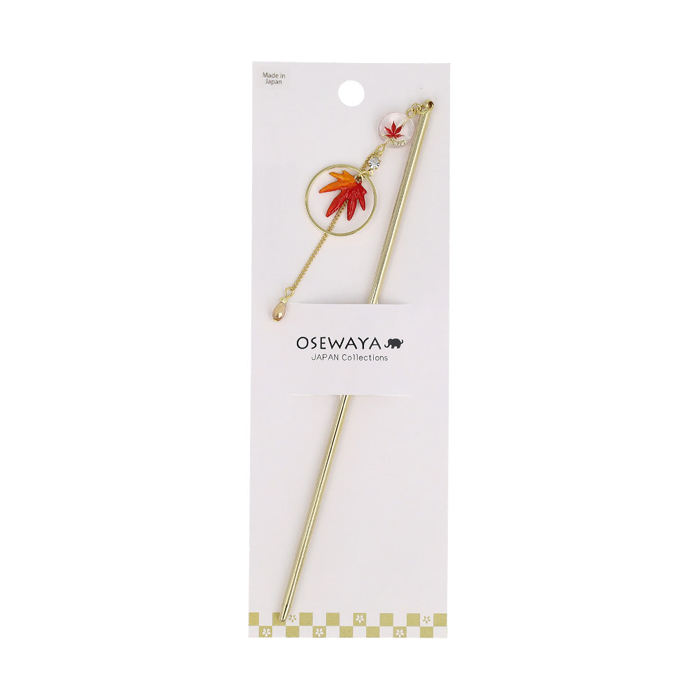 かんざし hair stick 紅葉