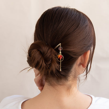 かんざし hair stick 紅葉