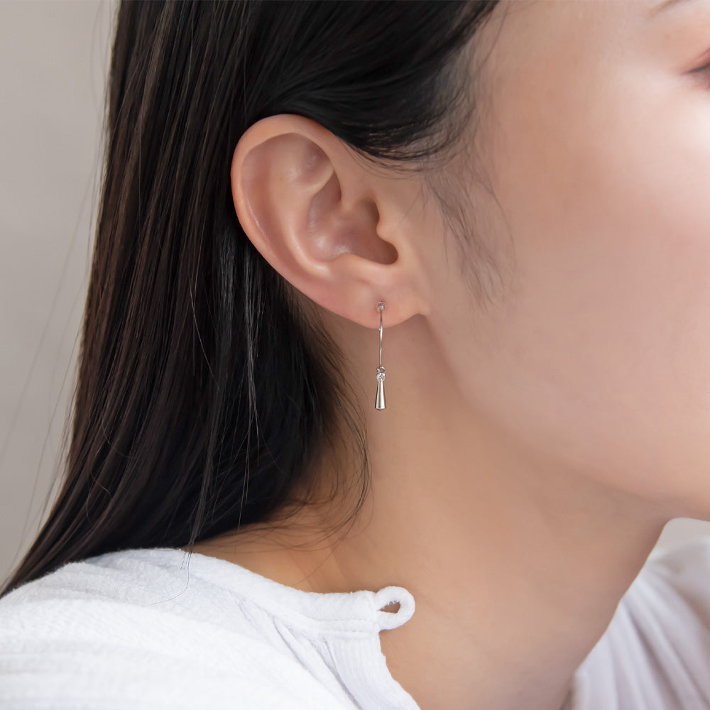 樹脂ピアス ドロップ ストーン C型 スタッドピアス