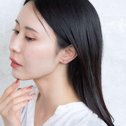 樹脂ピアス グラデーション ガラス玉 カラー ストーン 5個セット スタッドピアス