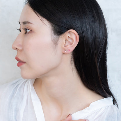 樹脂ピアス 合成キャッツアイ カラー ストーン 5個セット スタッドピアス