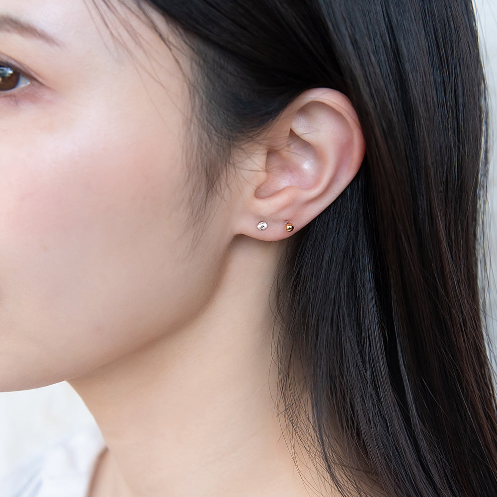 樹脂ピアス クリア カラー ビーズ ボール 5個セット スタッドピアス