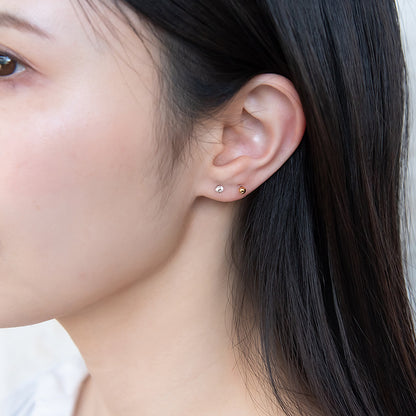 樹脂ピアス クリア カラー ビーズ ボール 5個セット スタッドピアス