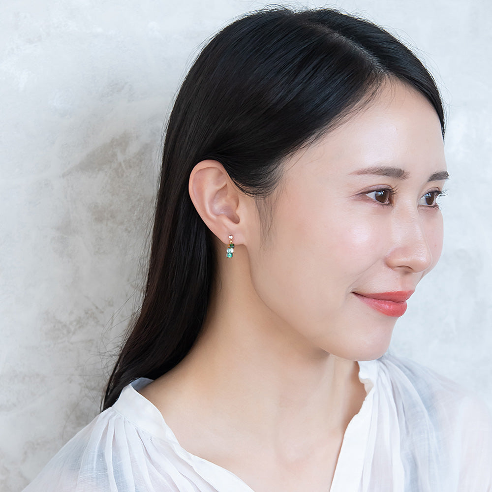 樹脂ピアス クリア カラー ビーズ ボール 5個セット スタッドピアス