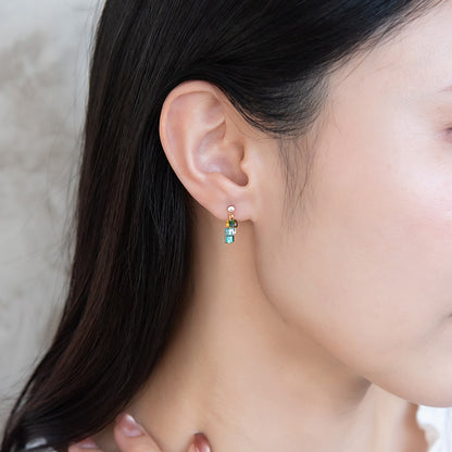 樹脂ピアス クリア カラー ビーズ ボール 5個セット スタッドピアス