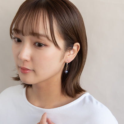 樹脂ピアス ニッケルフリー 宇宙 星 トリプル ストーン パール スタッドピアス