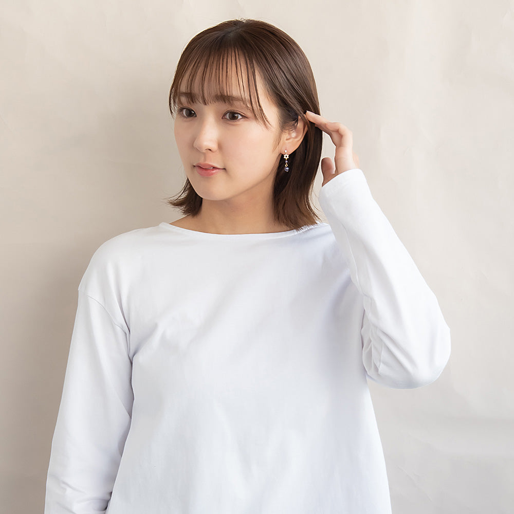 樹脂ピアス ニッケルフリー 宇宙 六芒星 ストーン パール スタッドピアス