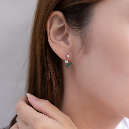 樹脂ピアス ネコ チューリップ マーガレット 3個セット スタッドピアス