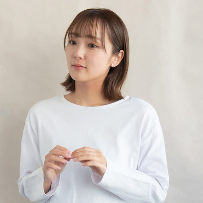 樹脂ピアス ニッケルフリー シマエナガ リーフ ストーン 3個セット スタッドピアス