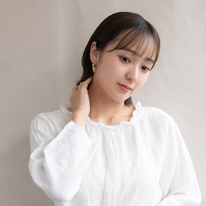 ノンホールピアス 抹茶 アイスクリーム イヤリング 樹脂タイプ