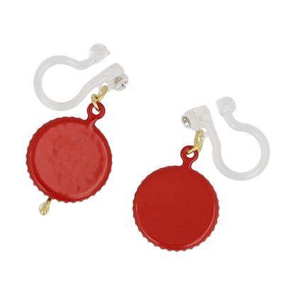 ノンホールピアス 抹茶 和菓子 お茶 イヤリング 樹脂タイプ