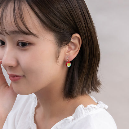 ノンホールピアス 抹茶 和菓子 お茶 イヤリング 樹脂タイプ