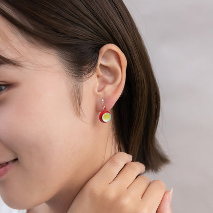 ノンホールピアス 抹茶 和菓子 お茶 イヤリング 樹脂タイプ