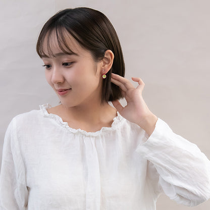 ノンホールピアス 抹茶 和菓子 お茶 イヤリング 樹脂タイプ