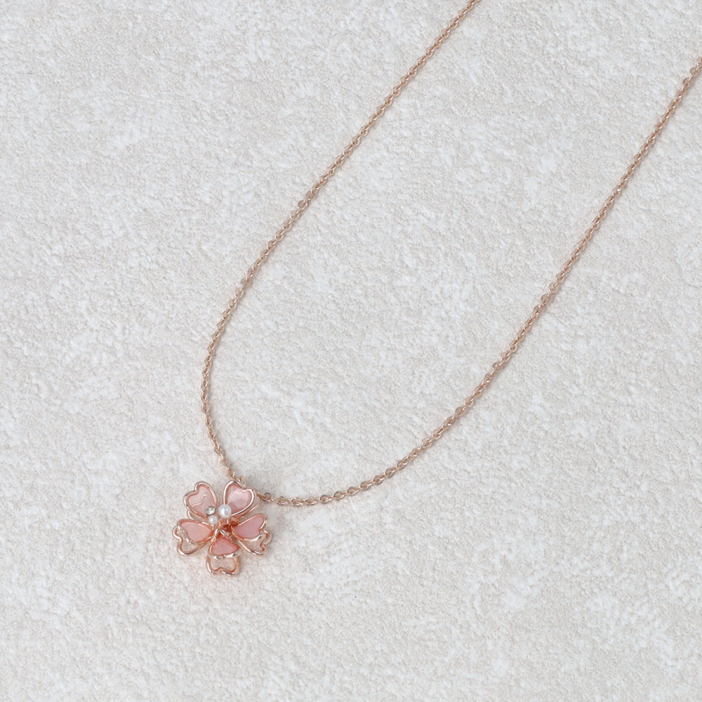 ネックレス ニッケルフリー メタル 桜 ワイヤー プチネックレス