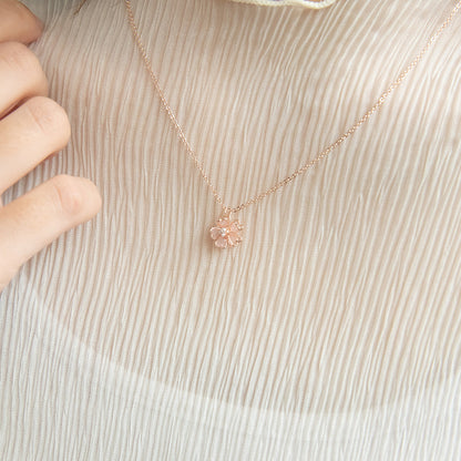 ネックレス ニッケルフリー メタル 桜 ワイヤー プチネックレス