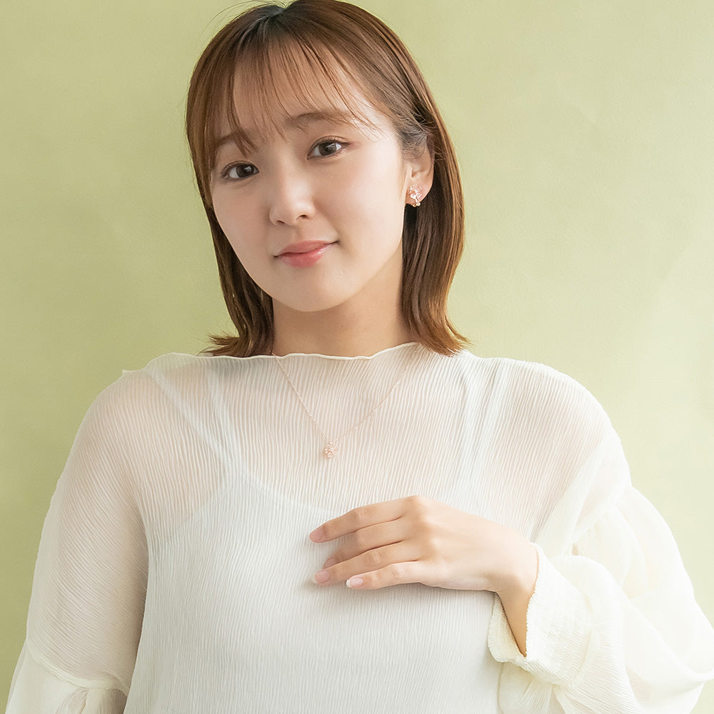 ネックレス ニッケルフリー メタル 桜 ワイヤー プチネックレス