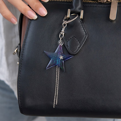 バッグチャーム ニッケルフリー 宇宙 スター チェーン キーホルダー