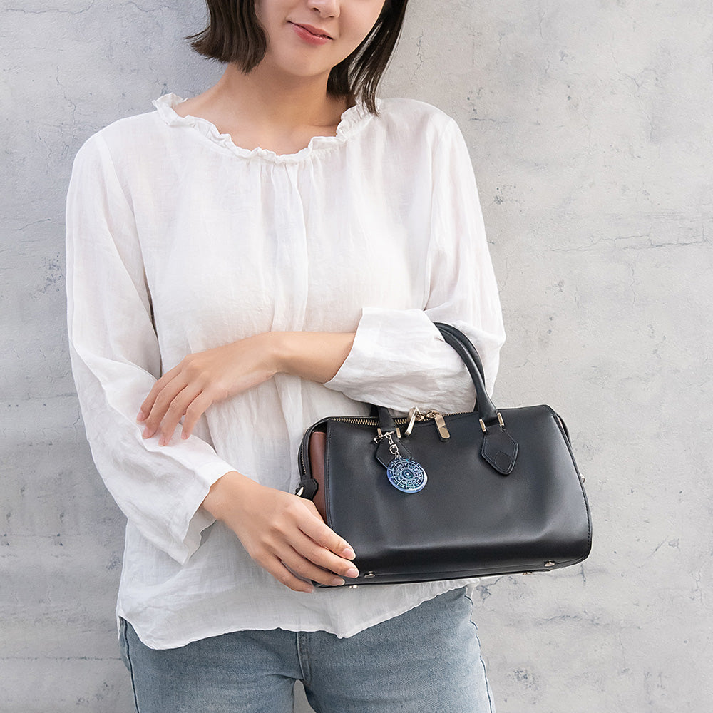 バッグチャーム ニッケルフリー 宇宙 十二星座盤 キーホルダー