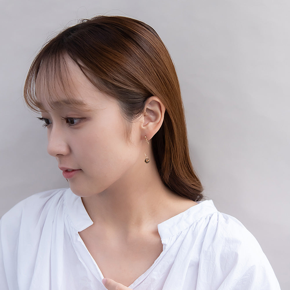 ピアス バイカラー チタンポスト スタッドピアス