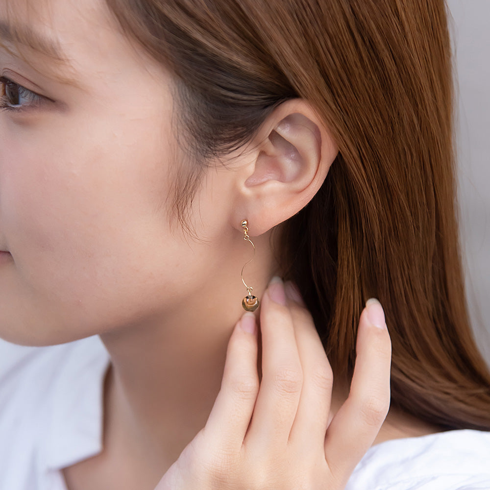 ピアス バイカラー チタンポスト スタッドピアス