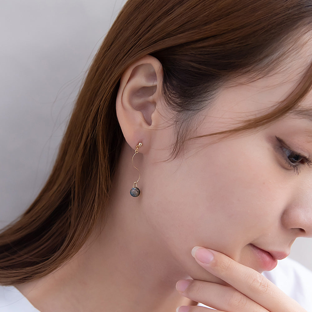 ピアス バイカラー チタンポスト スタッドピアス