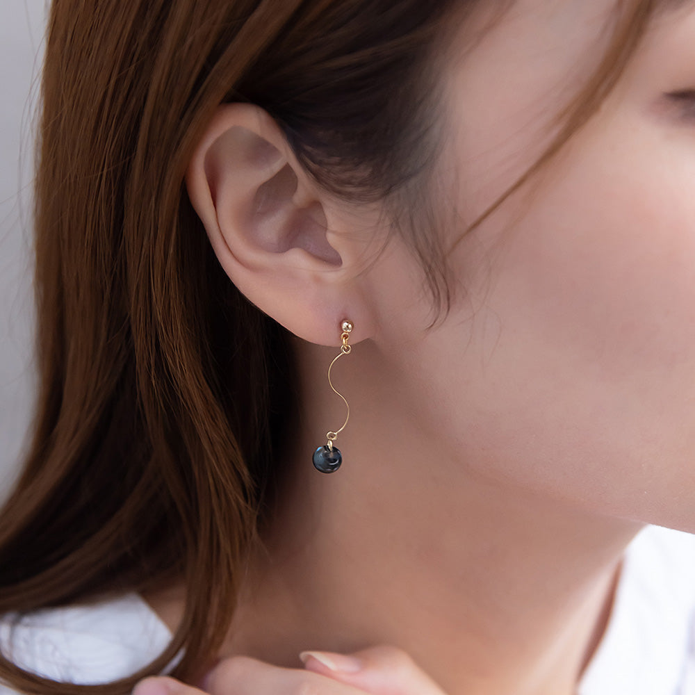 ピアス バイカラー チタンポスト スタッドピアス