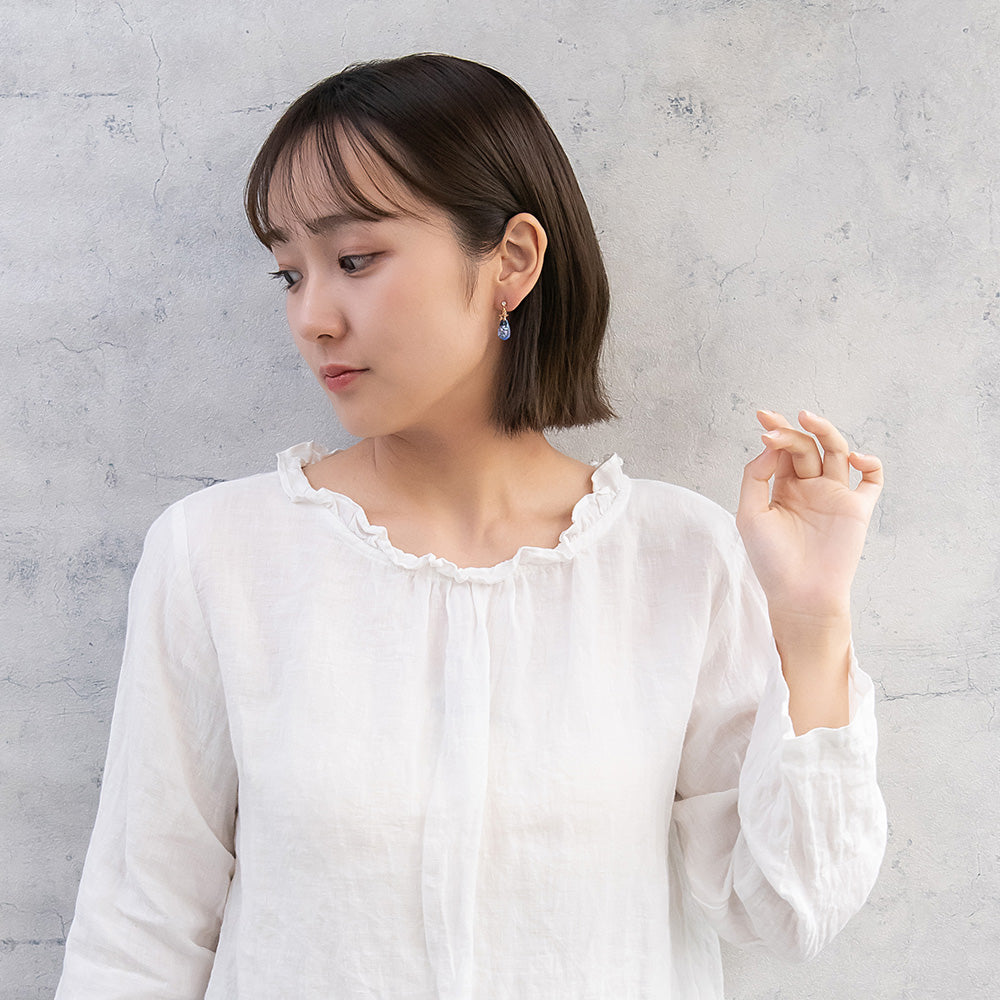 ピアス ニッケルフリー 宇宙 星 ドロップ グラデーション チタンポスト スタッドピアス