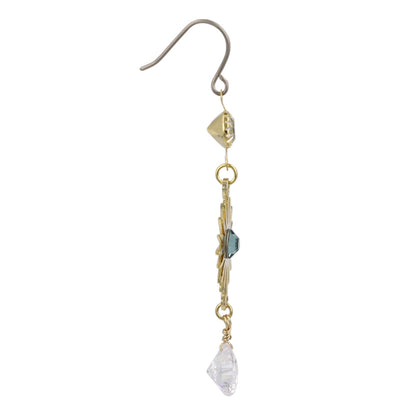 ピアス ニッケルフリー 宇宙 サン ムーン スター キュービックジルコニア フックピアス