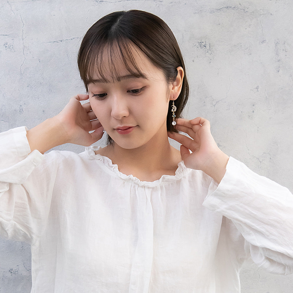 ピアス ニッケルフリー 宇宙 サン ムーン スター キュービックジルコニア フックピアス