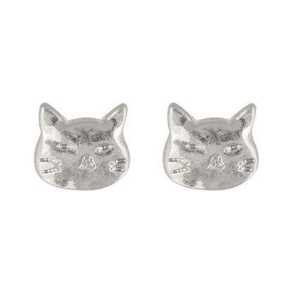 ピアス ニッケルフリー メタル 猫 ネコ フェイス チタンポスト スタッドピアス