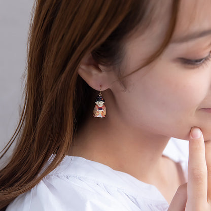 ピアス 着物 紅葉 フックピアス