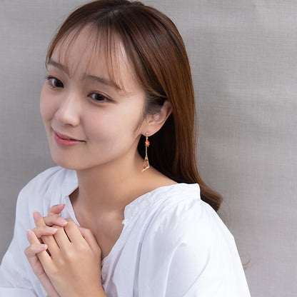 ピアス 紅葉 チタンポスト スタッドピアス