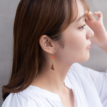 ピアス 紅葉 チタンポスト スタッドピアス