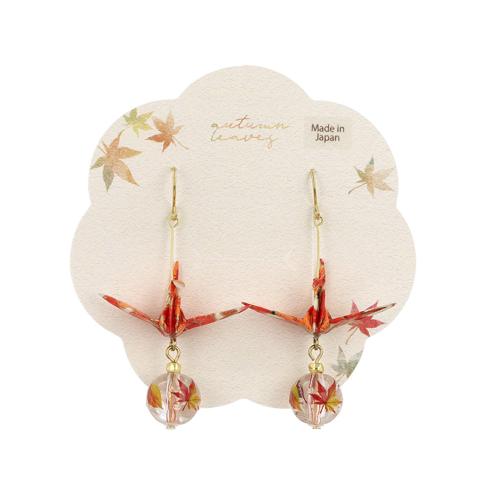 ピアス 紅葉 鶴 折り紙 フックピアス – OSEWAYAオンラインストア