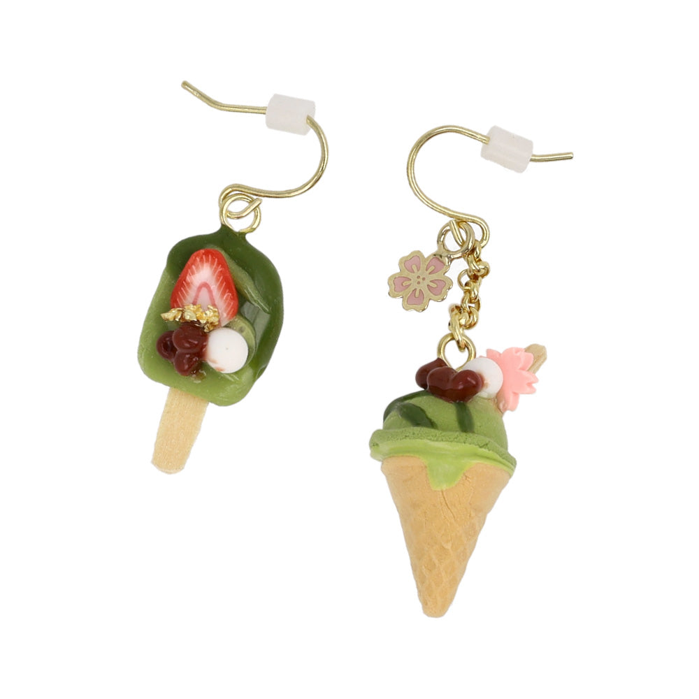 ピアス 抹茶 アイスバー 苺 ソフトクリーム コーン 桜 フックピアス