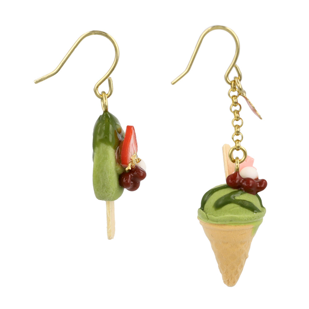 ピアス 抹茶 アイスバー 苺 ソフトクリーム コーン 桜 フックピアス