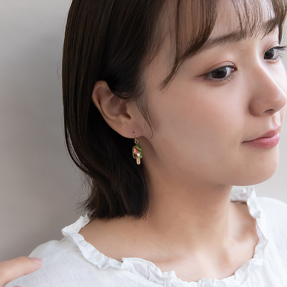 ピアス 抹茶 アイスバー 苺 ソフトクリーム コーン 桜 フックピアス