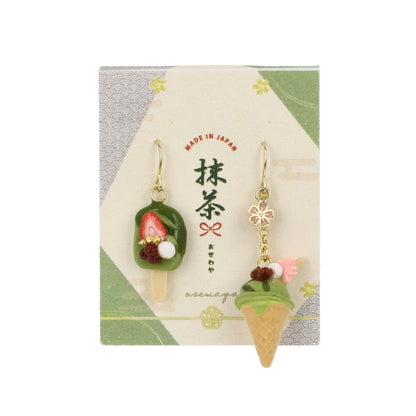 ピアス 抹茶 アイスバー 苺 ソフトクリーム コーン 桜 フックピアス