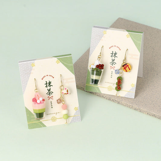ピアス 抹茶 パフェ 団子 桜 フックピアス