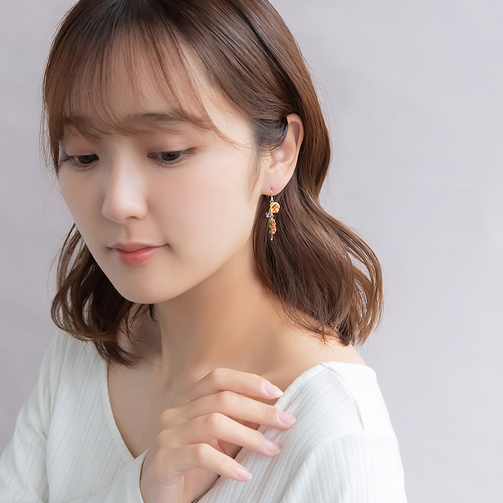 ピアス 抹茶 パフェ 団子 桜 フックピアス